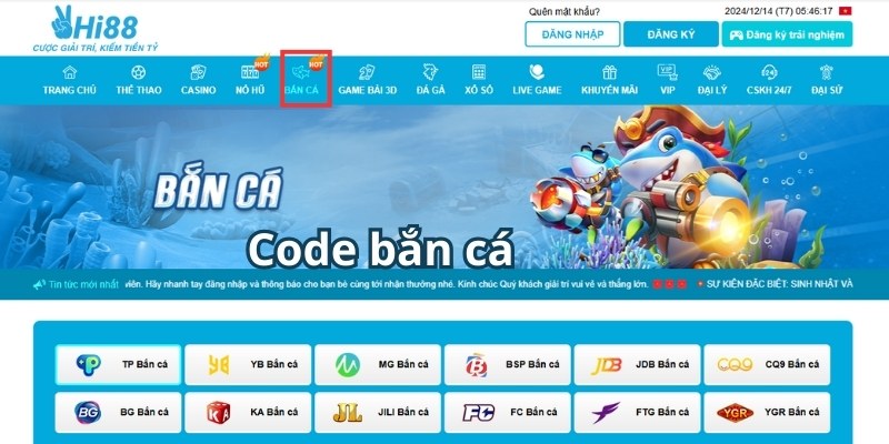 code bắn cá