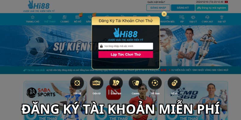 tạo tài khoản cá cược